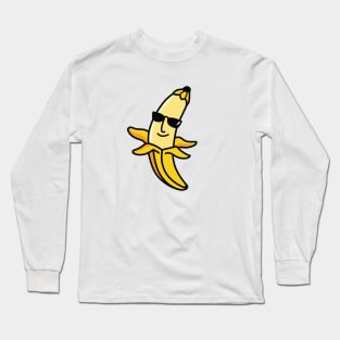 cool banana cartoon Long Sleeve T-Shirt